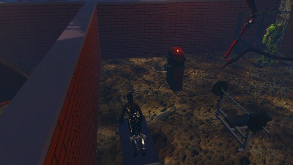 Оградила спортзала территорию