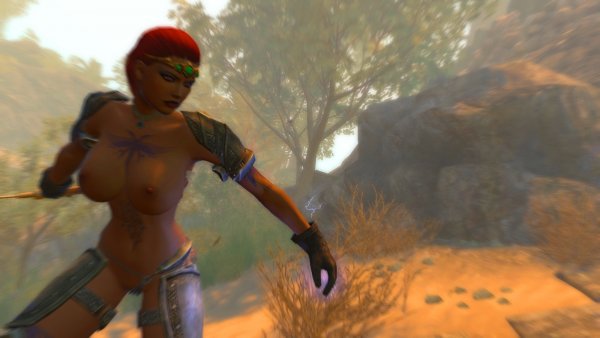 Шэйла машет саблей. Enderal