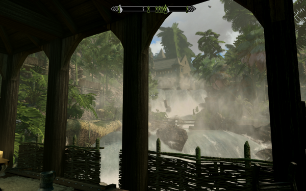 Вид из поместья на Ривервудский замок