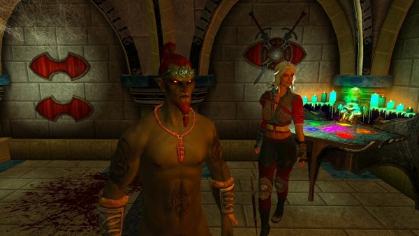 В доме, что в Солитьюде с Цири.