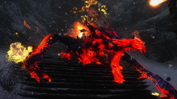 Летающий ящер за миг до смерти..