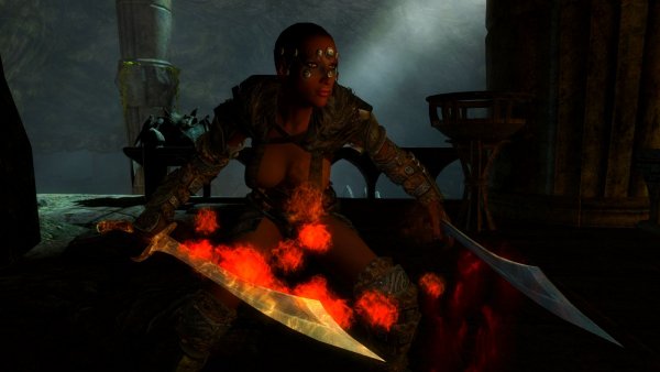 Райя прикрывает спину.. SkyrimSE