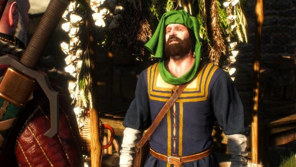 Геральт с торговцем за жизнь.. WITCHER III