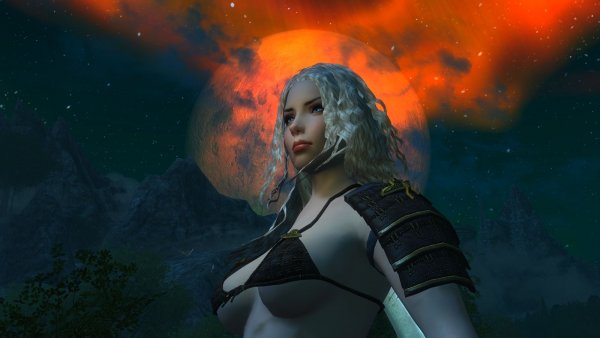 Алиса на фоне ночного неба.. Enderal (СБОРКА 3.0)