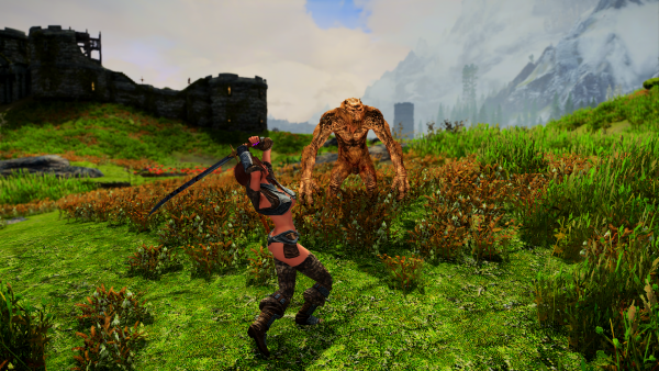 SkyrimSE 6.0 (Лето) - Замес с Троллем