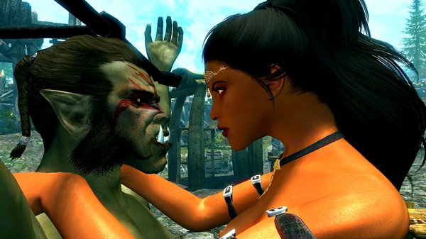 Смотри в глаза - орк, когда к тебе леди обращается! ))