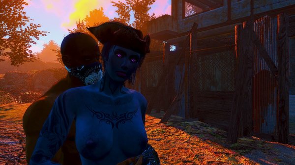 Объятия на заходе солнца.. Fallout-4