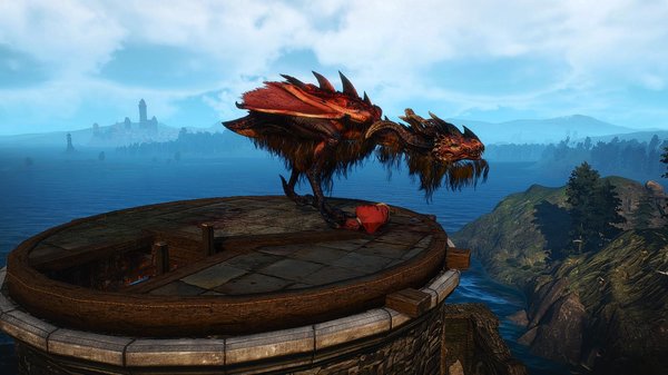 Виверна на маяке.. WITCHER III