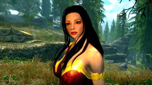 Чудо-женщина в Фолкрите.. SkyrimSE (сборка 6.0)