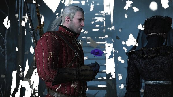 Умершая жена Ольгерта, отдала розу Геральту...