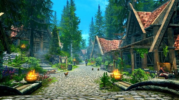 В Вайтране... SkyrimSE (сборка 6.0 лето)