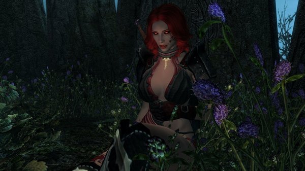 Суккуба Эллари средь цветов.. SkyrimSE (сборка 6.0)