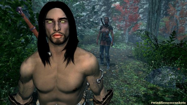 Эйран и хускарл Райя в Рифтене.. SkyrimSE (сборка 6.0)