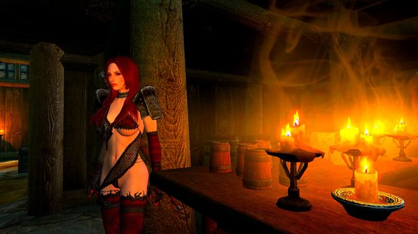 Серана в таверне.. SkyrimSE (сборка 6.0)