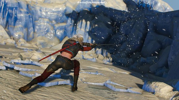 Цирилла в битве.. Ведьмак III (сборка Торна)