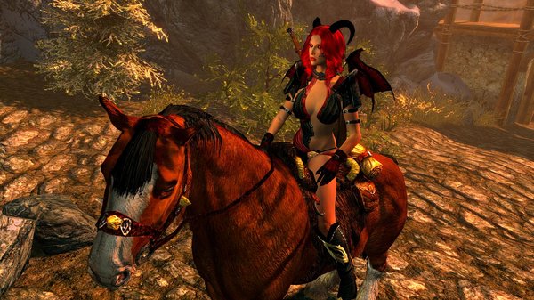 Кто-нибудь видел в Скайрим суккубу на коне? )
