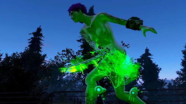 Тренировка с плазменой катаной..