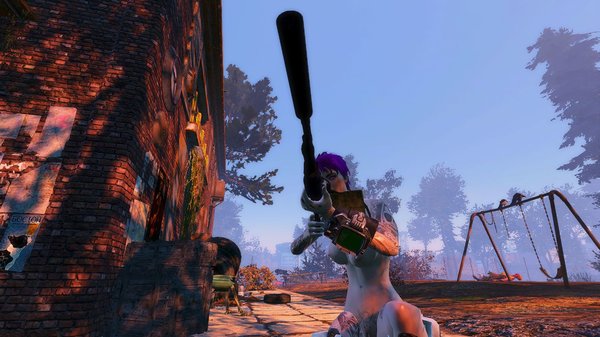 Ева с бесшумным пулеметом..