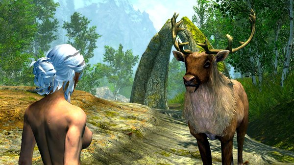 Цири и олень.. SkyrimSE (сборка 6.0)
