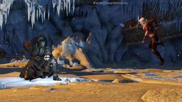 Цири бьётся с королём Дикой Охоты.