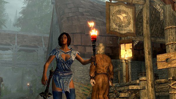 У таверны.. SkyrimSE (сборка 6.0)
