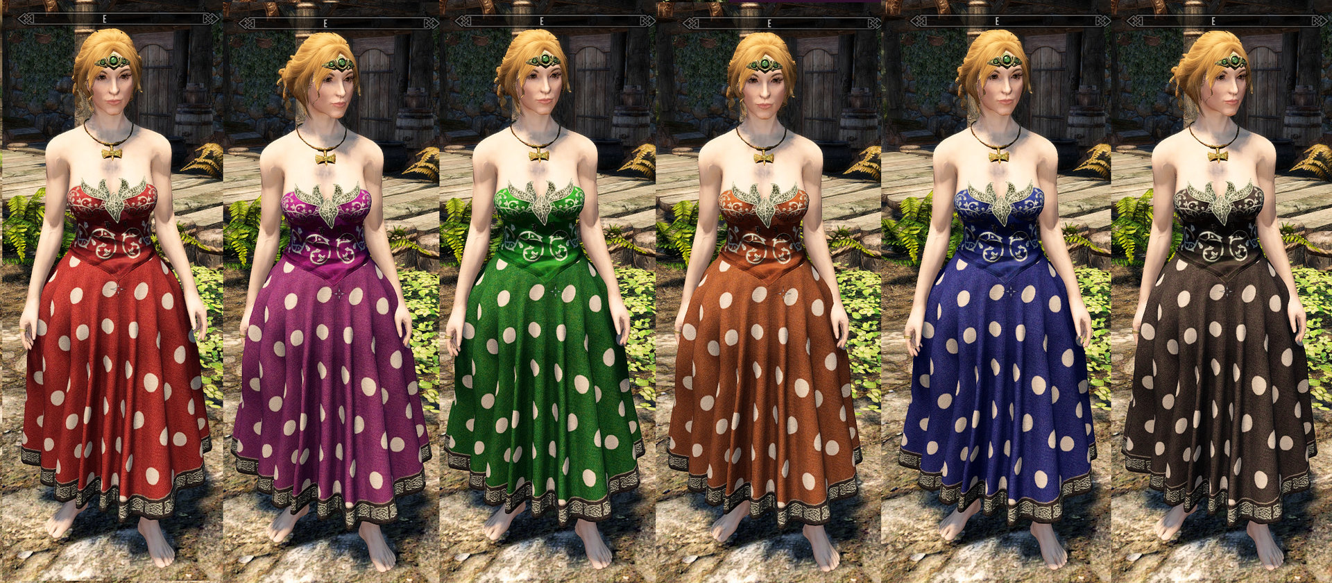 Newmiller Elven dress long CBBE Bodyslide Rus