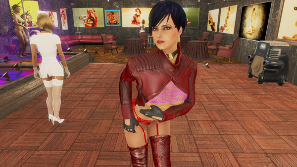 Пайпер показывает где у неё болит.