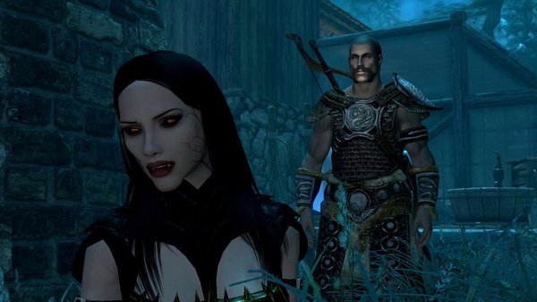 Велена и овампиренный хускарл.. SkyrimSE (сборка 6.0)