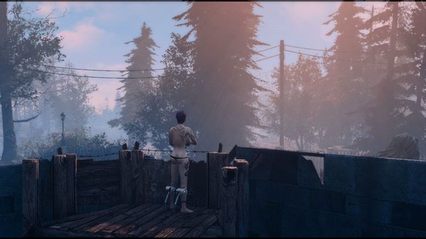 Осмотр окресностей с вышки..