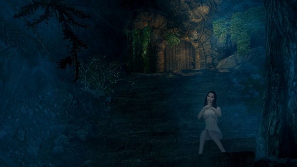 Велена у тайного входа в свой дом..