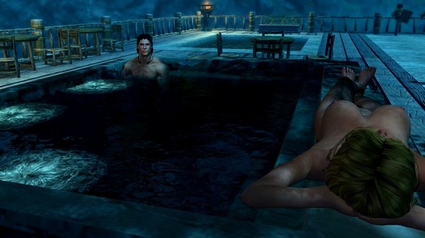 Вечером у бассейнов Люкса.. SkyrimSE (сборка 6.0)
