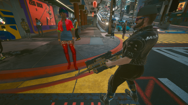 Ви знакомиться с девушкой в Найт-Сити.