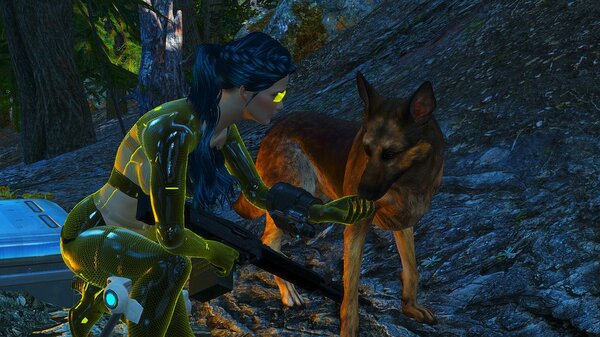 ЕВА с псиной.. Fallout-4 (Сборка 6.5)