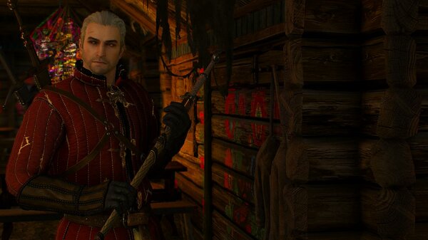 Геральт в таверне.. Ведьмак III (сборка Торна)