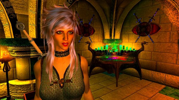 Цири в подвале Высокого шпиля.