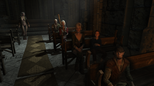 местные прихожане.