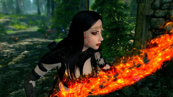 С огненным мечем.. SkyrimSE (сборка 6.0)