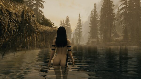 Велена в реке.. SkyrimSE (сборка 6.0)