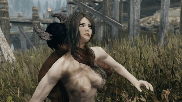 Нур пристает к Софии ;) SkyrimSE (сборка 6.0)