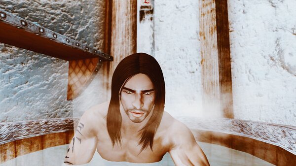 Эйран в баньке после батлов ;) SkyrimSE (сборка 6.0)