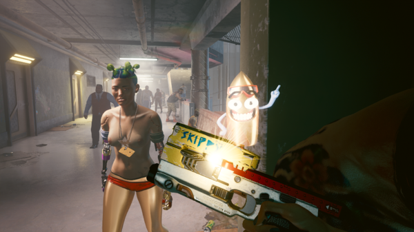 Пистолет:-"Привет, меня зовут Скиппи!".