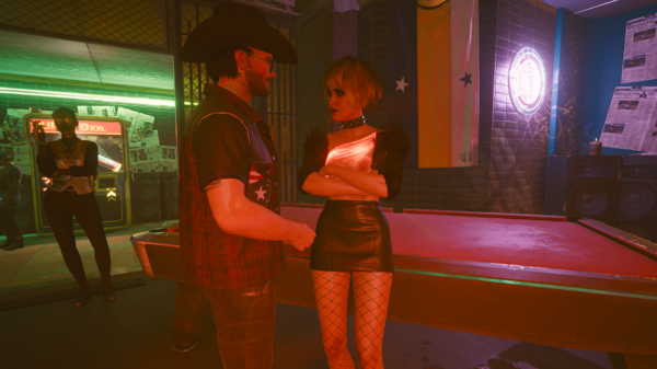 Ви и Мисти в бильярдной.