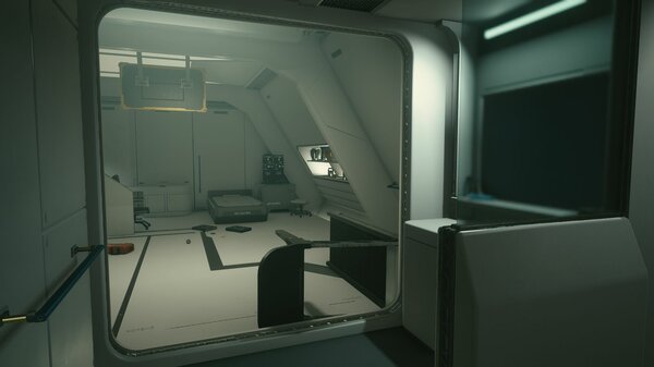 В моей концовке Ви попала на космическую станцию