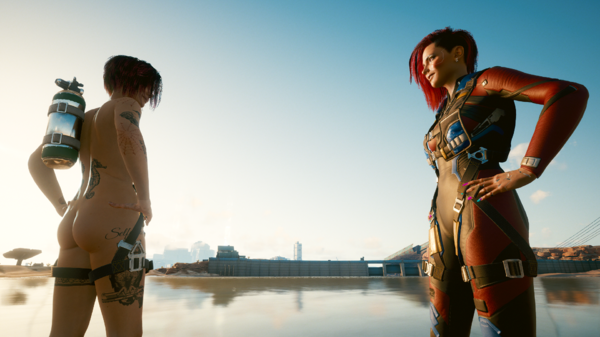 Джуди:-"С начало ты ныряешь первой".