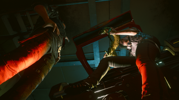 Ви держит в руках игуану.