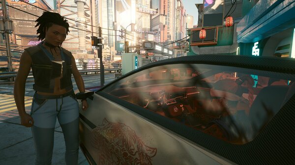 Деваха засмотрелась на Ви.. Cyberpunk 2077