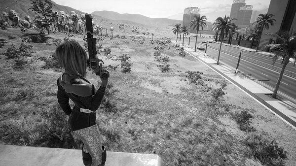 В чернобелых тонах.. Cyberpunk 2077