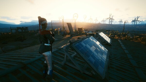 Ви застала рассвет на крыше.. Cyberpunk 2077