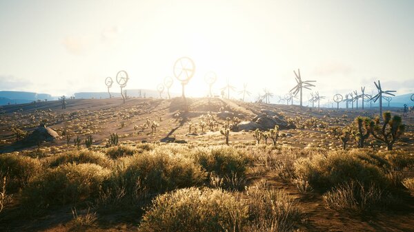 Рассвет в пустошах.. Cyberpunk 2077