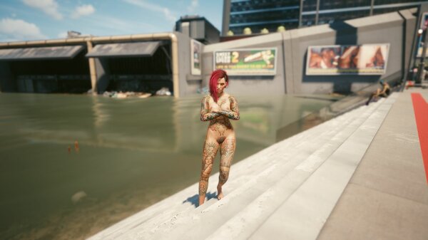 После утреннего купания. Cyberpunk 2077